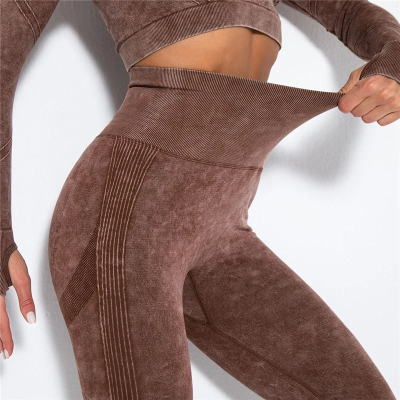 Yoga Leggings - High Waist, Seamless, Workout & Fitness - FitFlex