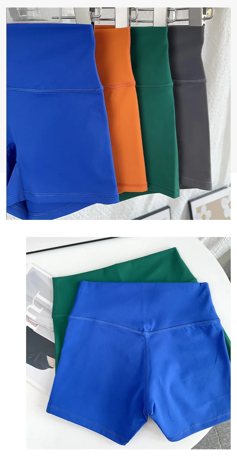 Women's Sports Biker Shorts - High Waist, Naked Feeling, Push Up, Fitness Leggings