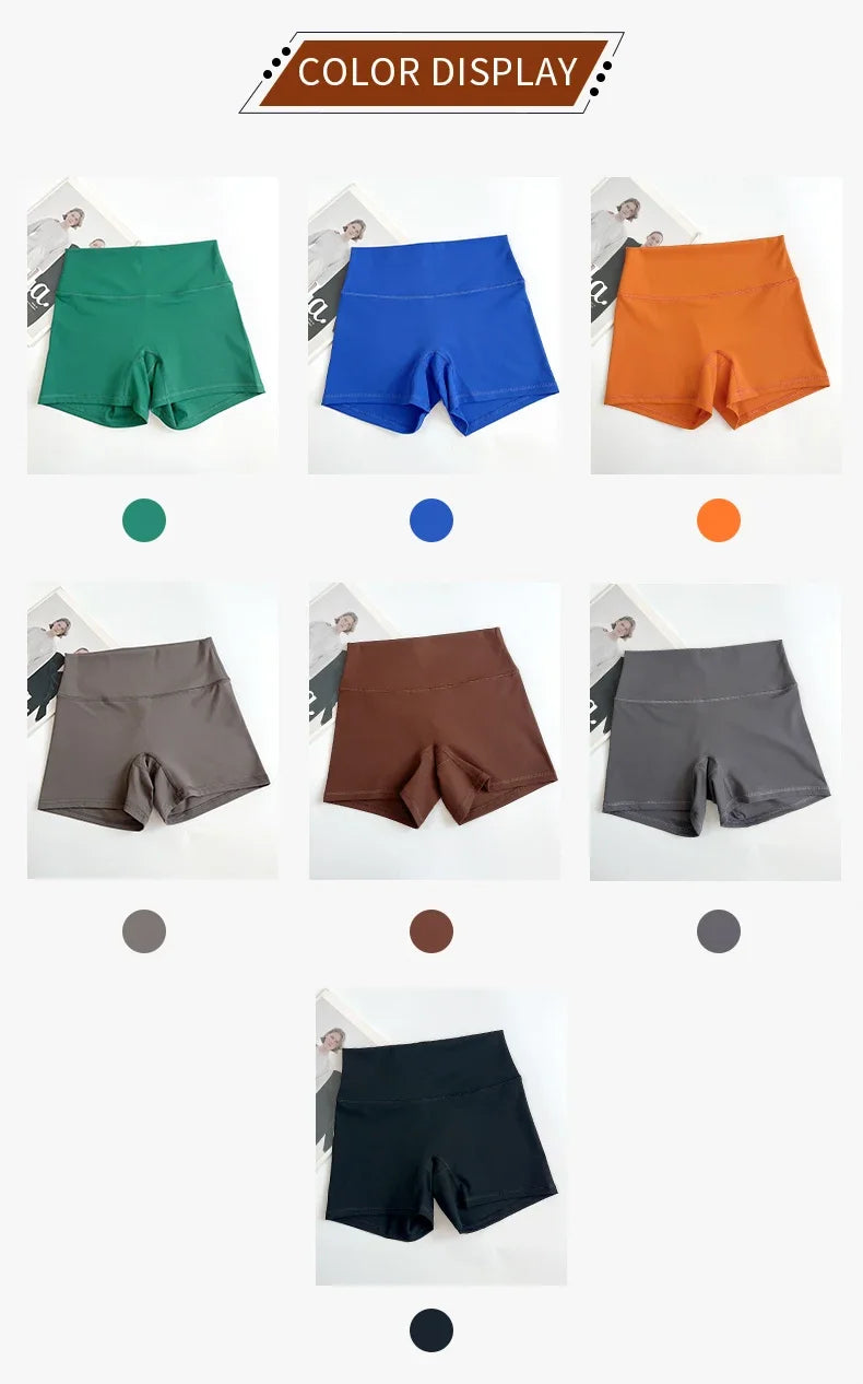 Women's Sports Biker Shorts - High Waist, Naked Feeling, Push Up, Fitness Leggings