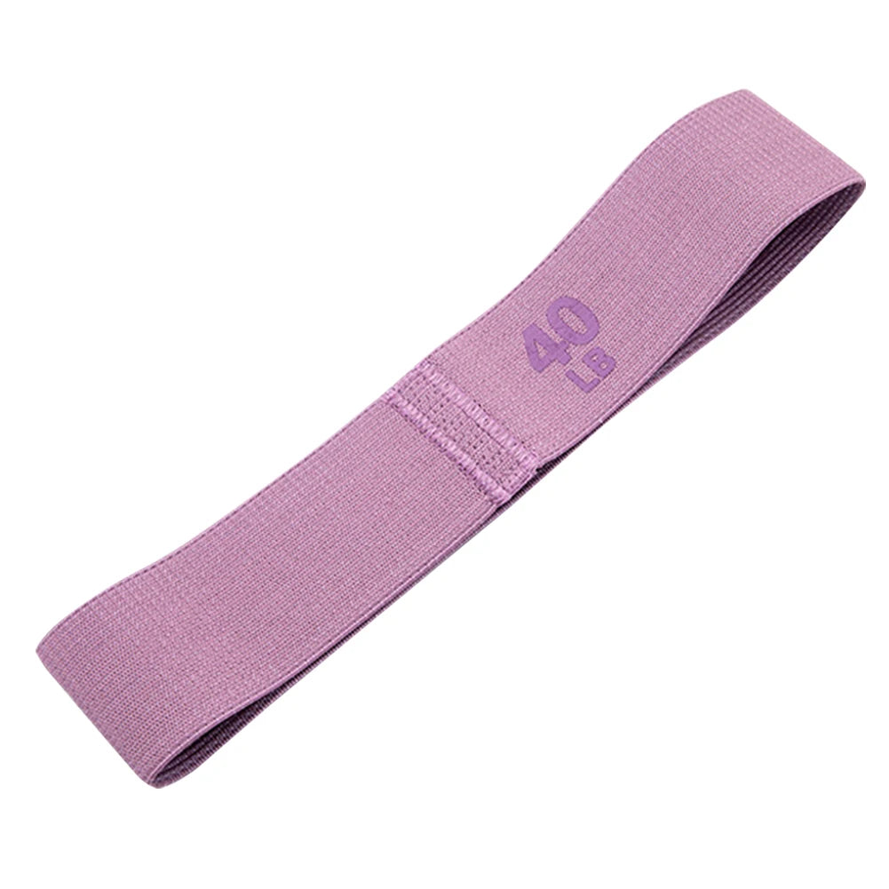 Pink resistance band with '40' logo on a white background