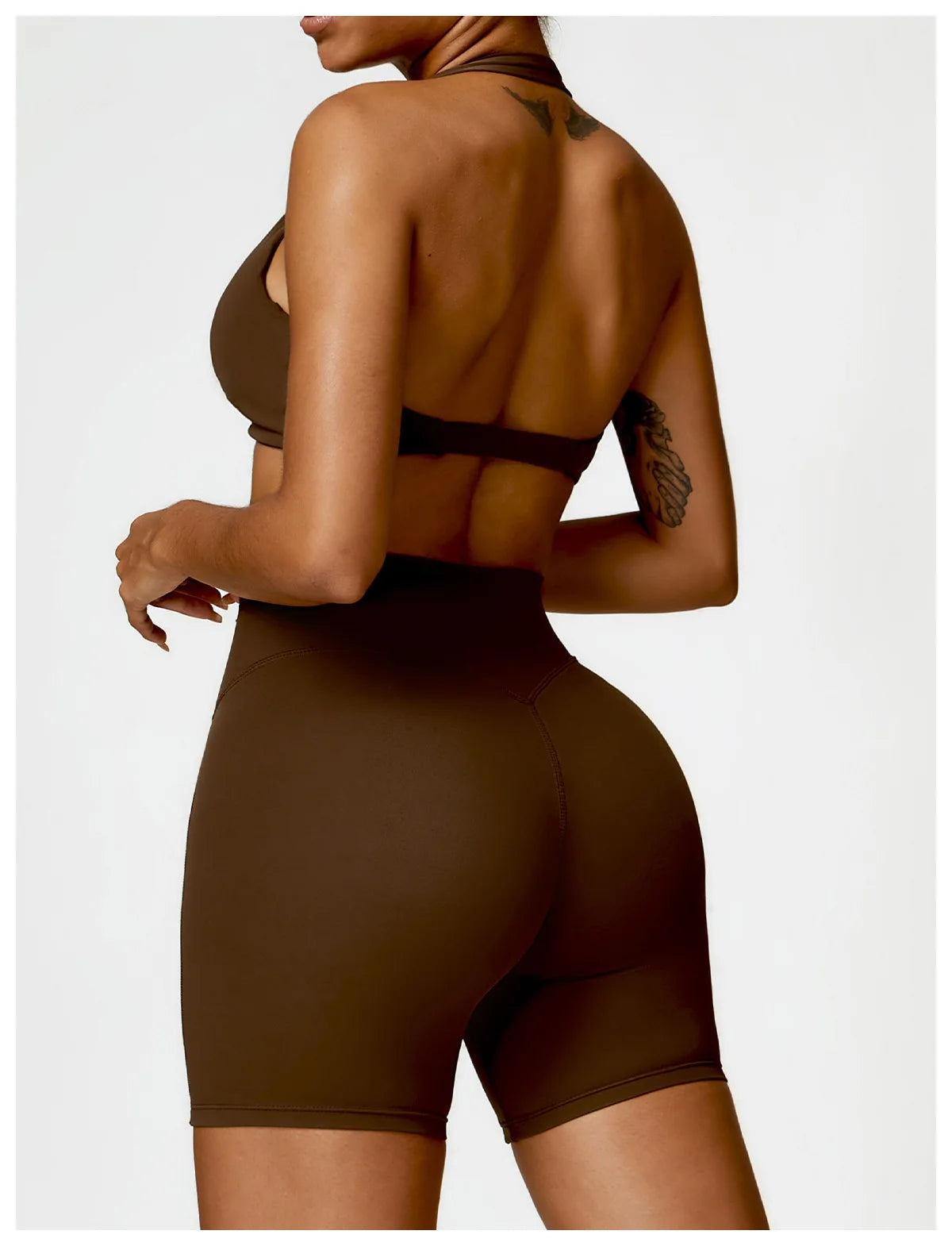 Seamless Yoga Set for Women - High-Waist Leggings & Push-Up Bra - Gym Workout Clothes