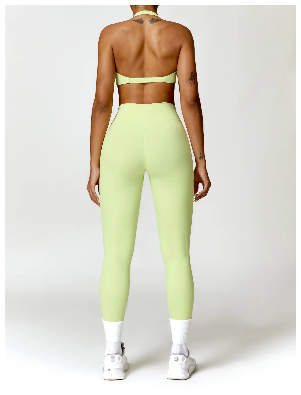 Seamless Yoga Set for Women - High-Waist Leggings & Push-Up Bra - Gym Workout Clothes
