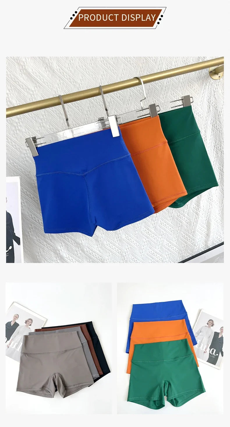Women's Sports Biker Shorts - High Waist, Naked Feeling, Push Up, Fitness Leggings