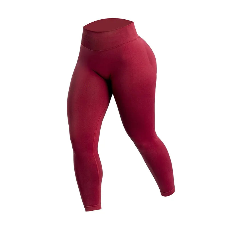 Red leggings on a white background