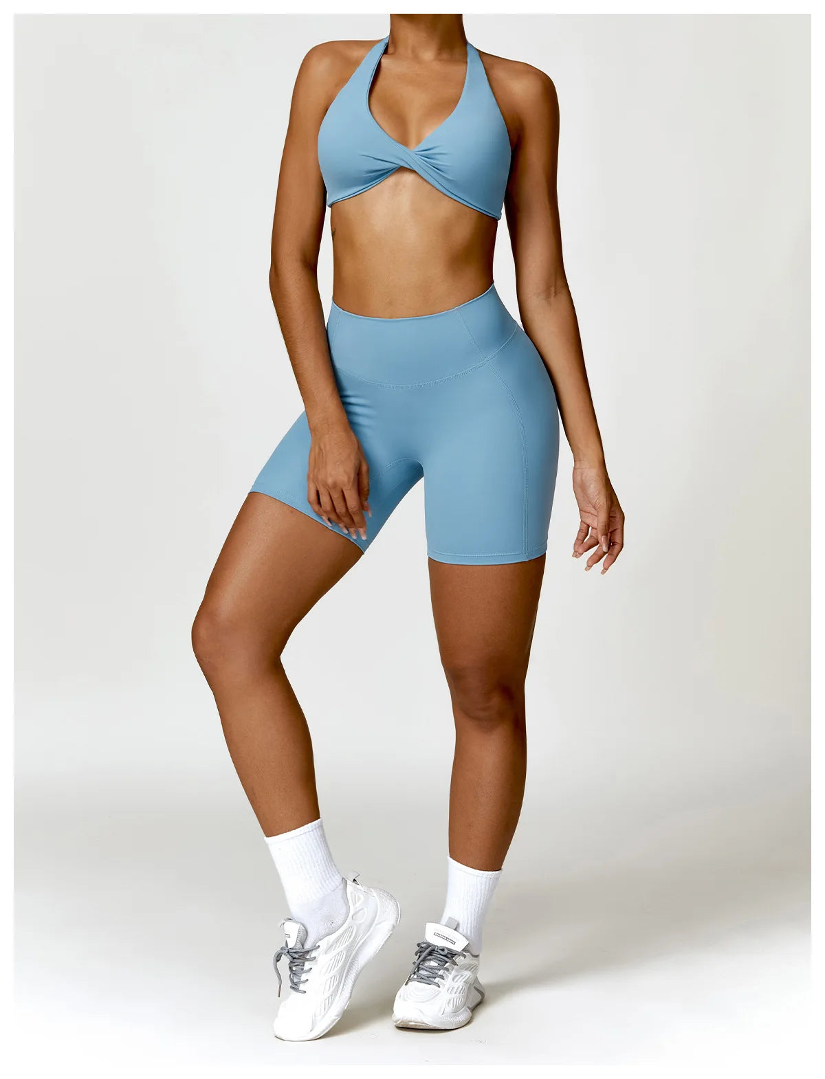 Seamless Yoga Set for Women - High-Waist Leggings & Push-Up Bra - Gym Workout Clothes