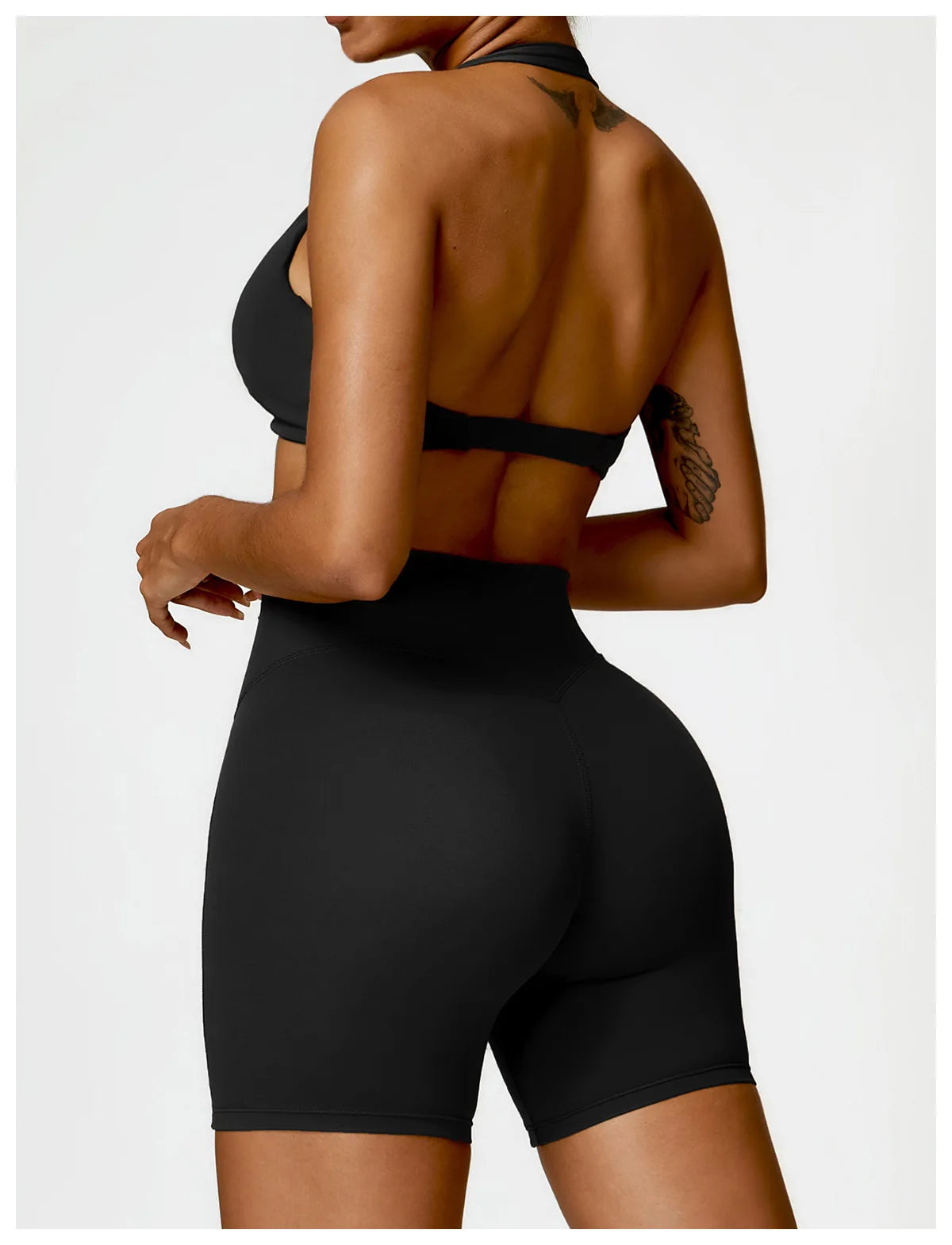 Seamless Yoga Set for Women - High-Waist Leggings & Push-Up Bra - Gym Workout Clothes