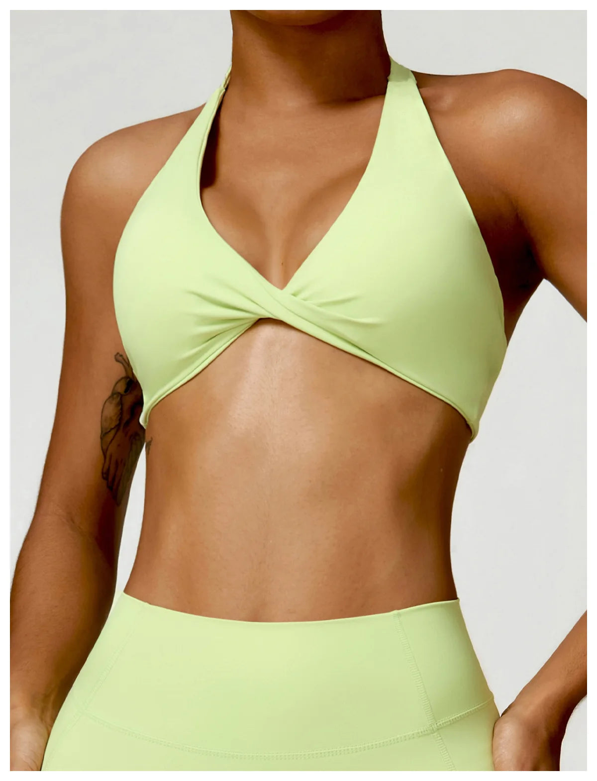 Seamless Yoga Set for Women - High-Waist Leggings & Push-Up Bra - Gym Workout Clothes