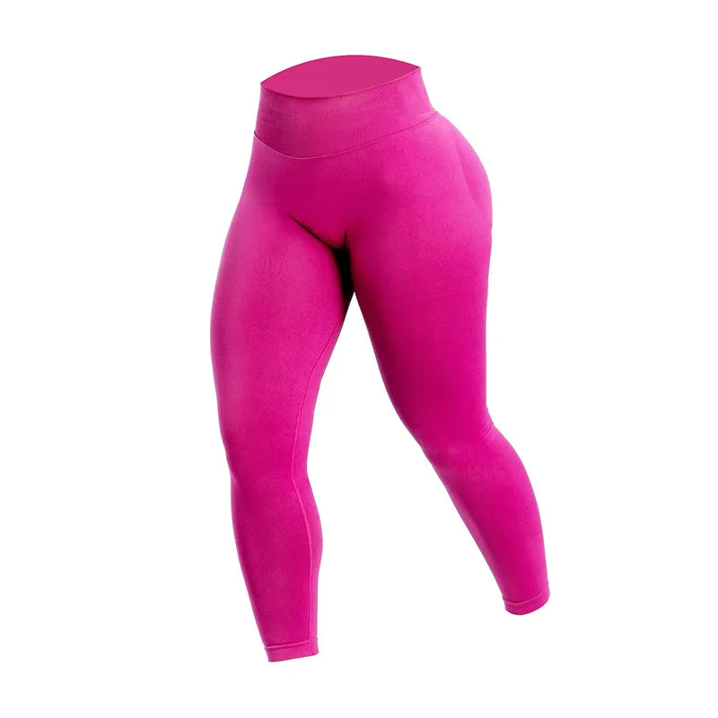 Pink leggings on a white background