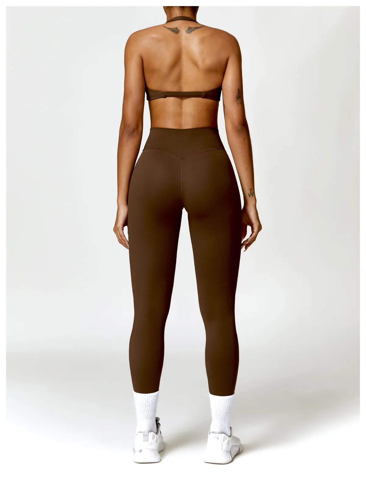 Seamless Yoga Set for Women - High-Waist Leggings & Push-Up Bra - Gym Workout Clothes