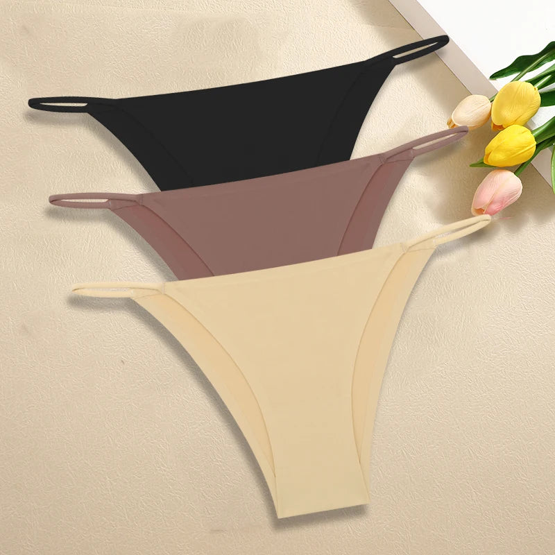 Women's Seamless Panties - Low Rise Briefs for Ultimate Comfort