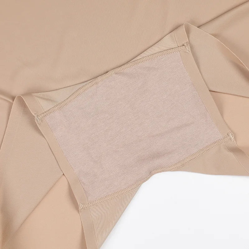 Beige underwear with a white background