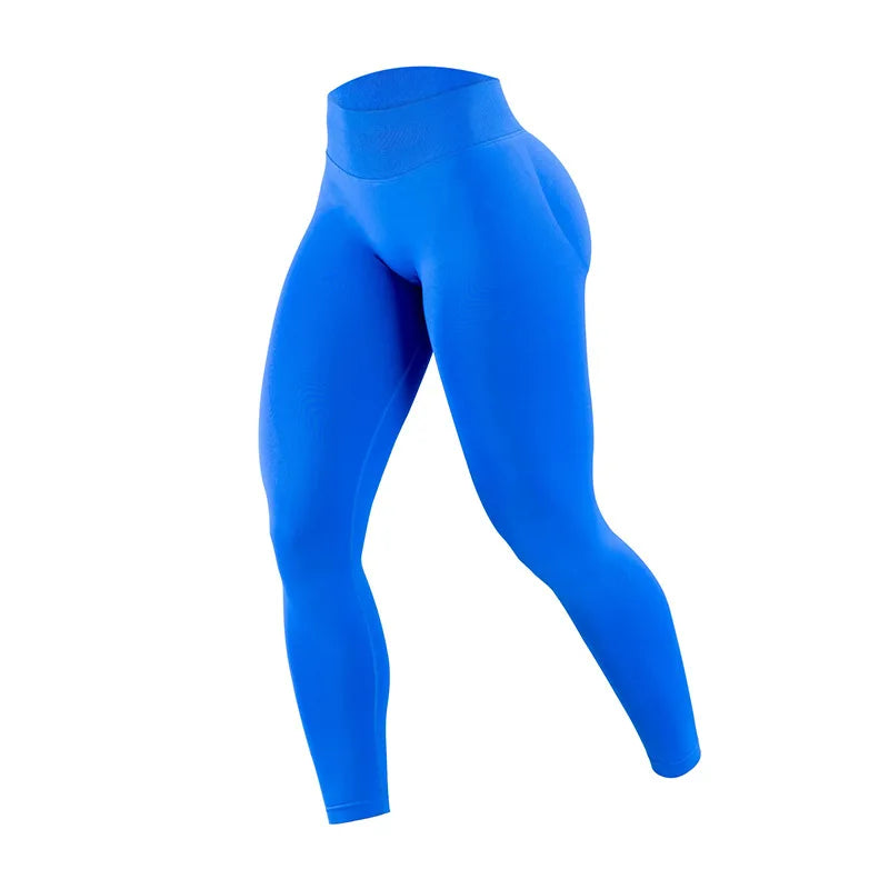 Blue leggings on a white background