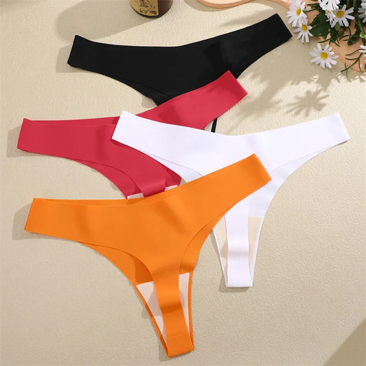 Seamless Panties Set - 3Pcs/ Set - Ultra-thin - V-Waist - Thongs - G-String - Lingerie - Underwear
