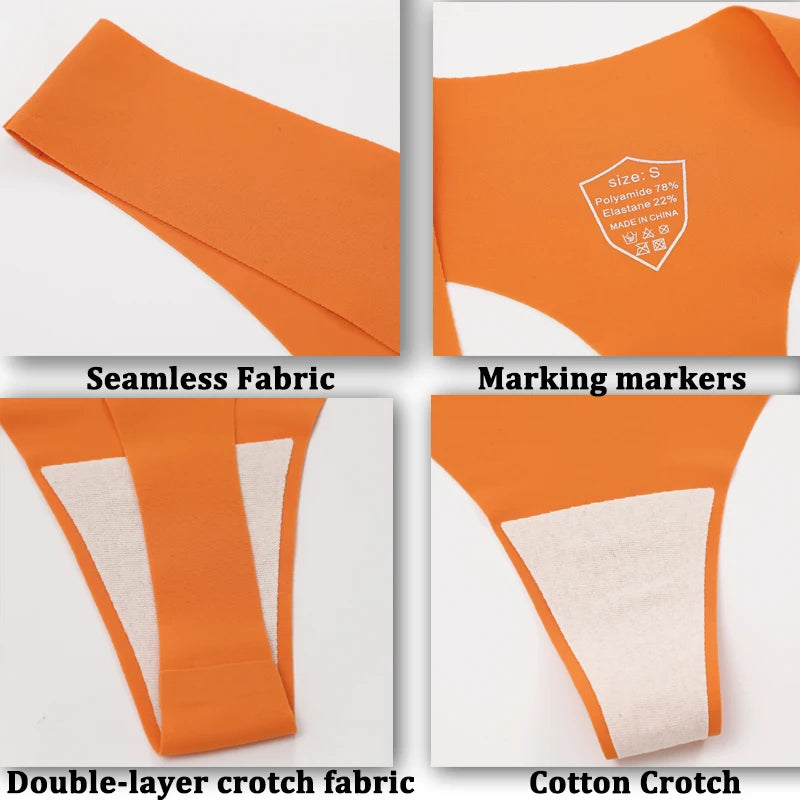Orange fabric product with markings and text on a white background